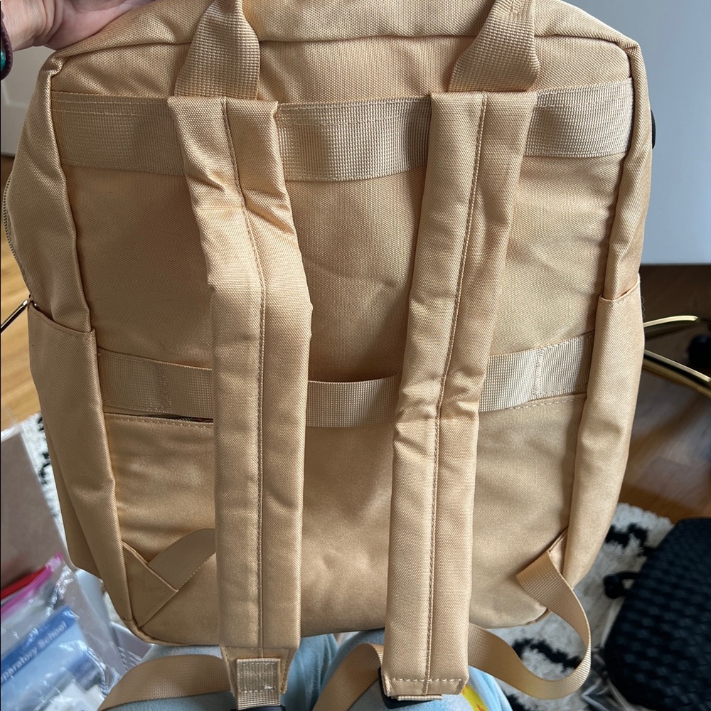🕶️Butter Yellow Canvas Computer Backpack New - Picture 5 of 5